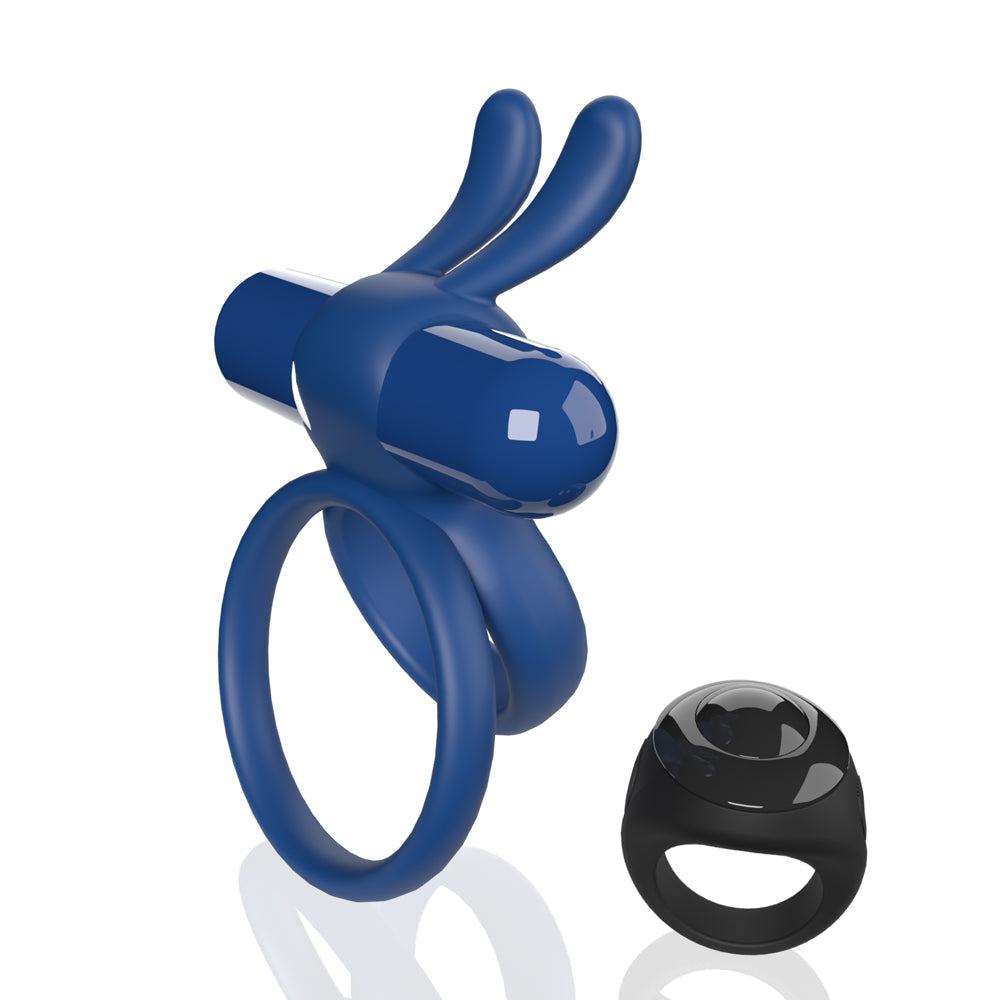 Screaming O Ohare Remote Controlled Vibrating Ring - XL Blue