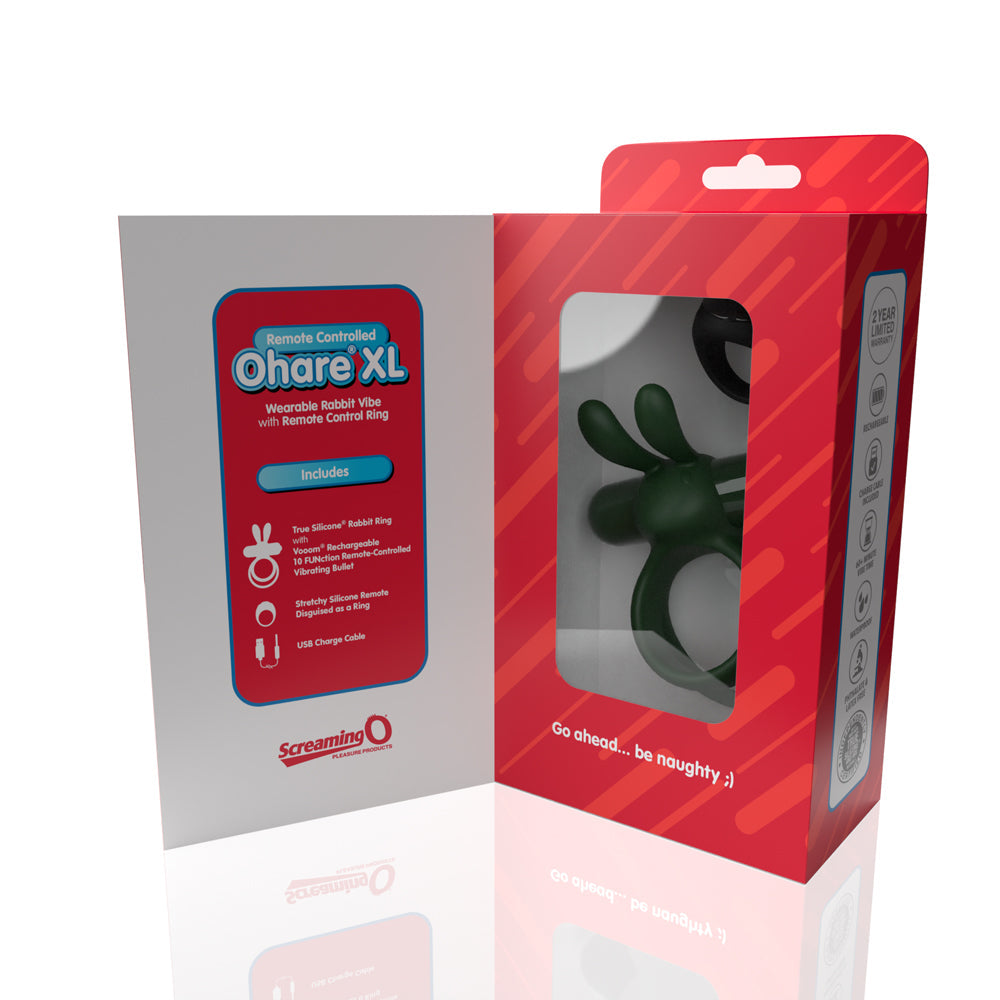 Screaming O Ohare Remote Controlled Vibrating Ring - XL Green