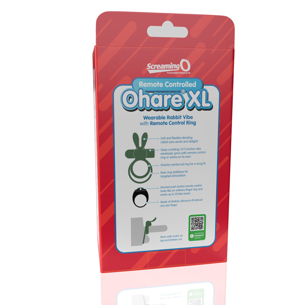 Screaming O Ohare Remote Controlled Vibrating Ring - XL Green