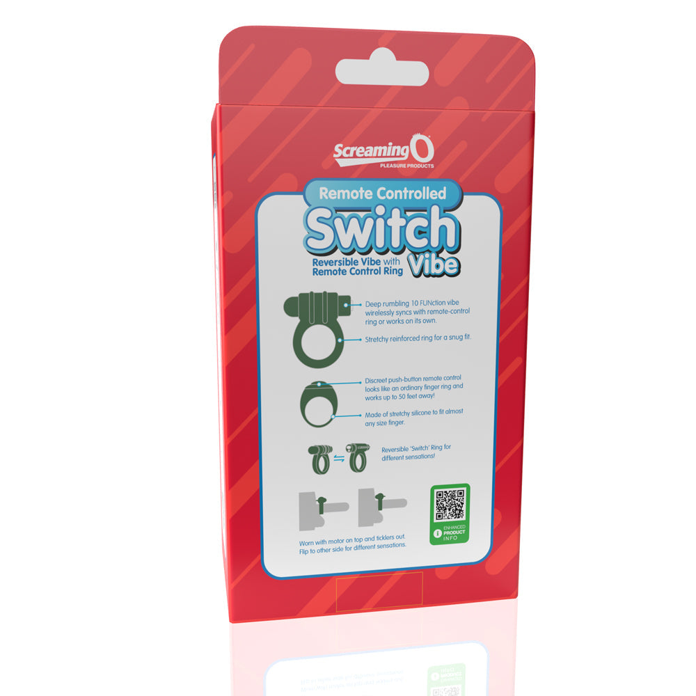 Screaming O Switch Remote Controlled Vibrating Ring - Green