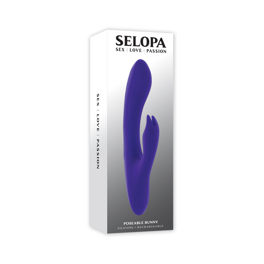 Selopa Poseable Bunny Rabbit Vibrator - Purple