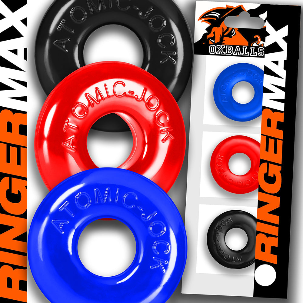 Oxballs Ringer Max 3 Pack Cockrings - Multi Color