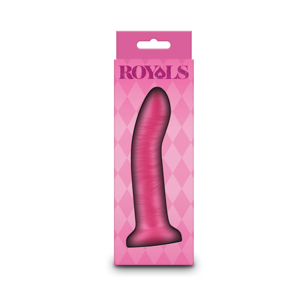 Royals 5" Charlie Curved Dildo - Metallic Pink