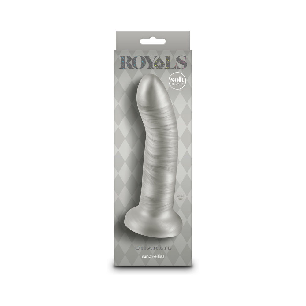 Royals 7" Charlie Curved Dildo - Metallic Champagne
