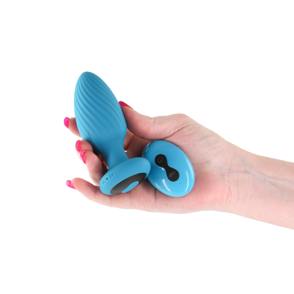 INYA Alpine 2.0 Gyrating & Vibrating Anal Plug w/Remote - Teal