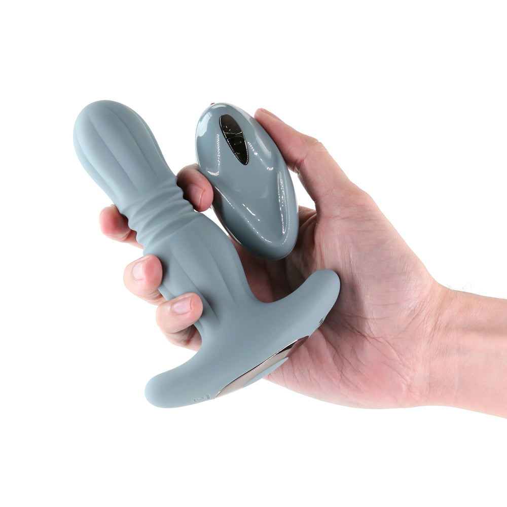 Renegade Gemini Anal Plug Vibrator w/Remote - Gray