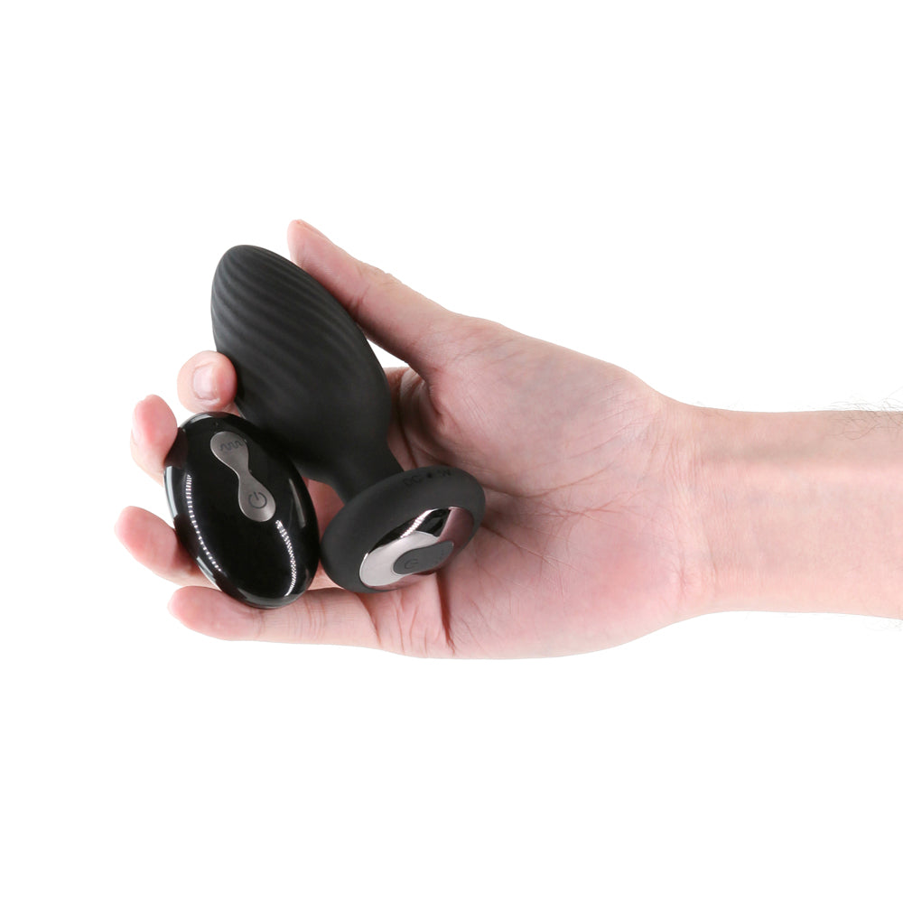 Renegade Alpine 2.0 Gyrating & Vibrating Butt Plug w/Remote - Black