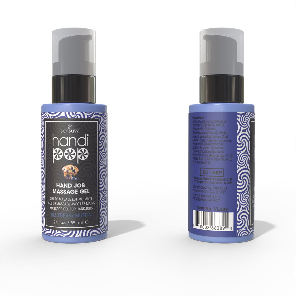 Sensuva Handipop Edible Massage Gel-Blueberry Muffin 2oz