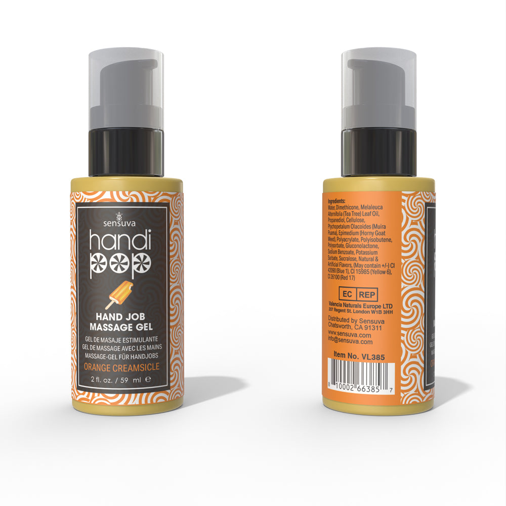 Sensuva Handipop Edible Massage Gel-Orange Creamsicle 2oz
