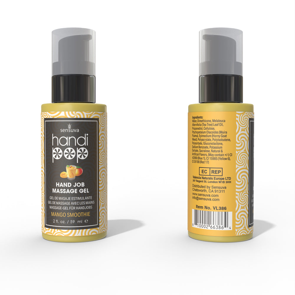 Sensuva Handipop Edible Massage Gel-Mango Smoothie 2oz