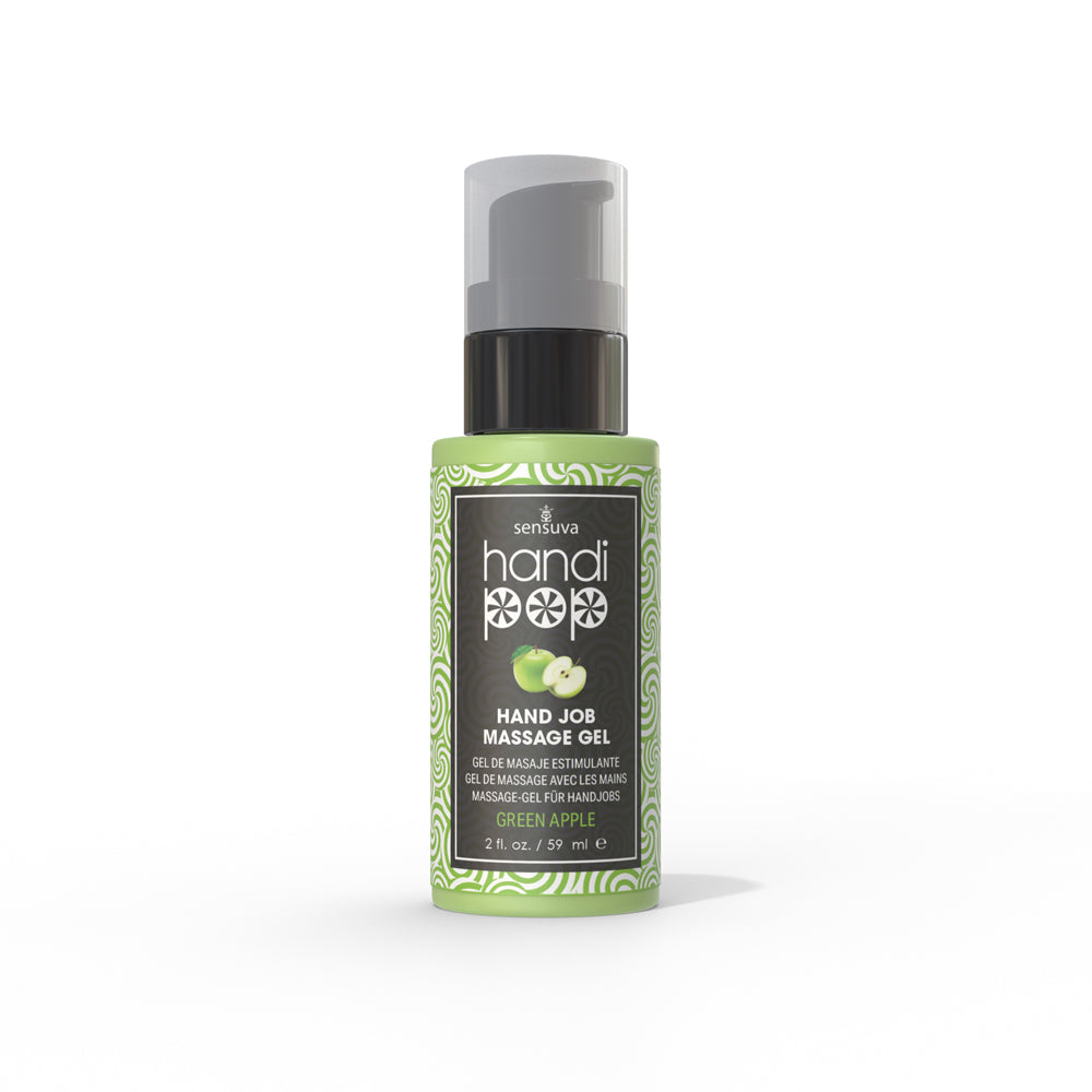 Sensuva Handipop Edible Massage Gel-Green Apple 2oz