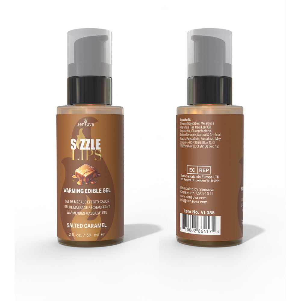 Sensuva Sizzle Lips Warming Gel-Salted Caramel 2oz