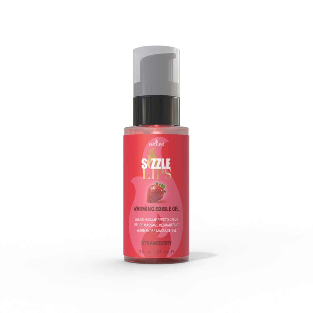 Sensuva Sizzle Lips Warming Gel-Strawberry 2oz