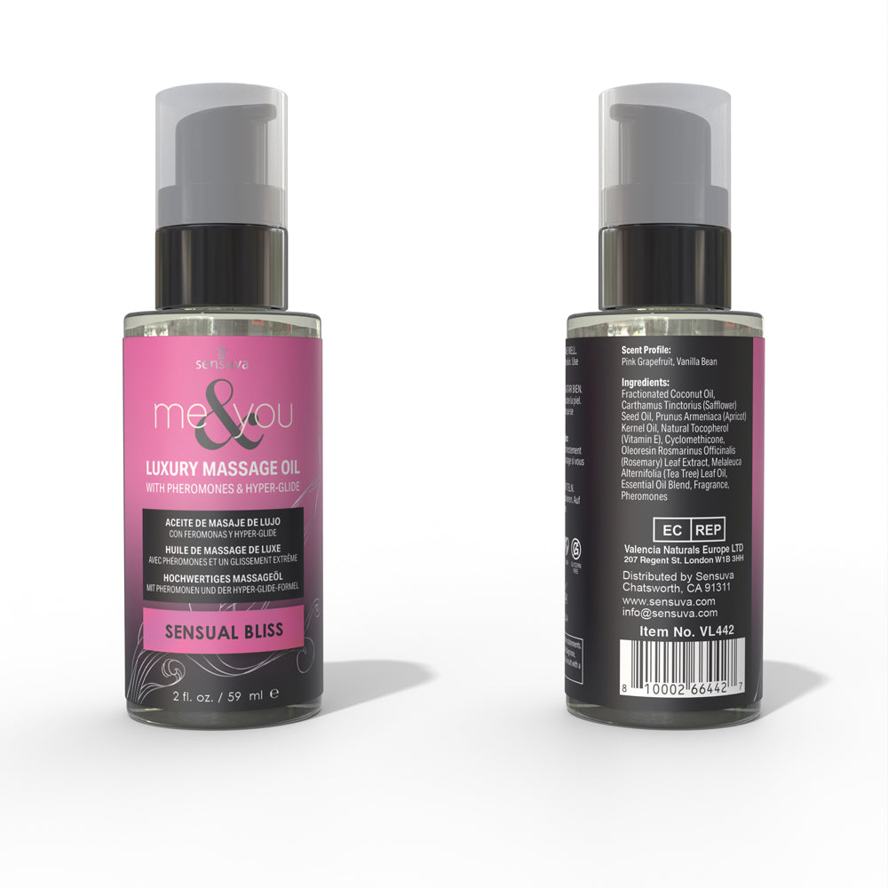 Sensuva Me & You Massage Oil-Sensual Bliss 2oz
