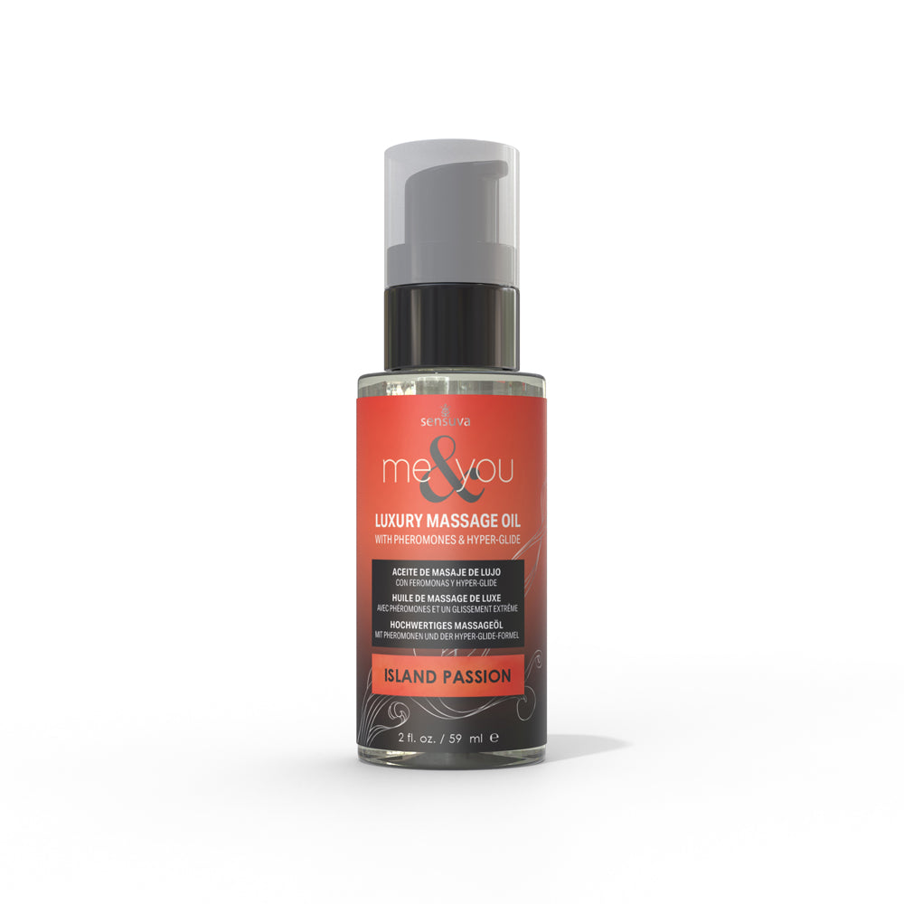 Sensuva Me & You Massage Oil-Island Passion 2oz