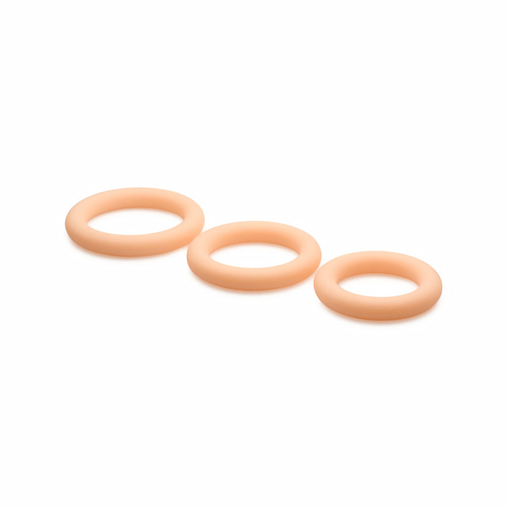Curve Toys Jock Silicone Cock Ring Set of 3 - Light