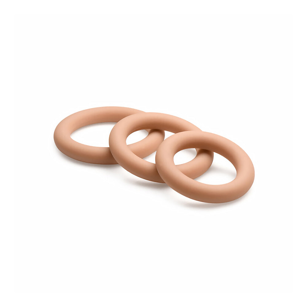 Curve Toys Jock Silicone Cock Ring Set of 3 - Medium