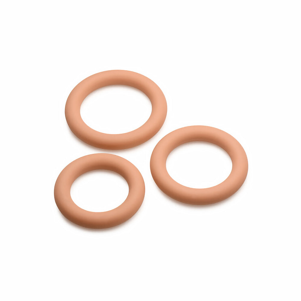 Curve Toys Jock Silicone Cock Ring Set of 3 - Medium
