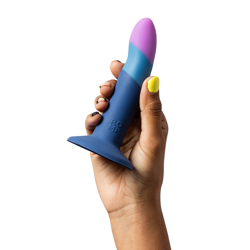 ROMP Piccolo 3 Color Dildo - Blue