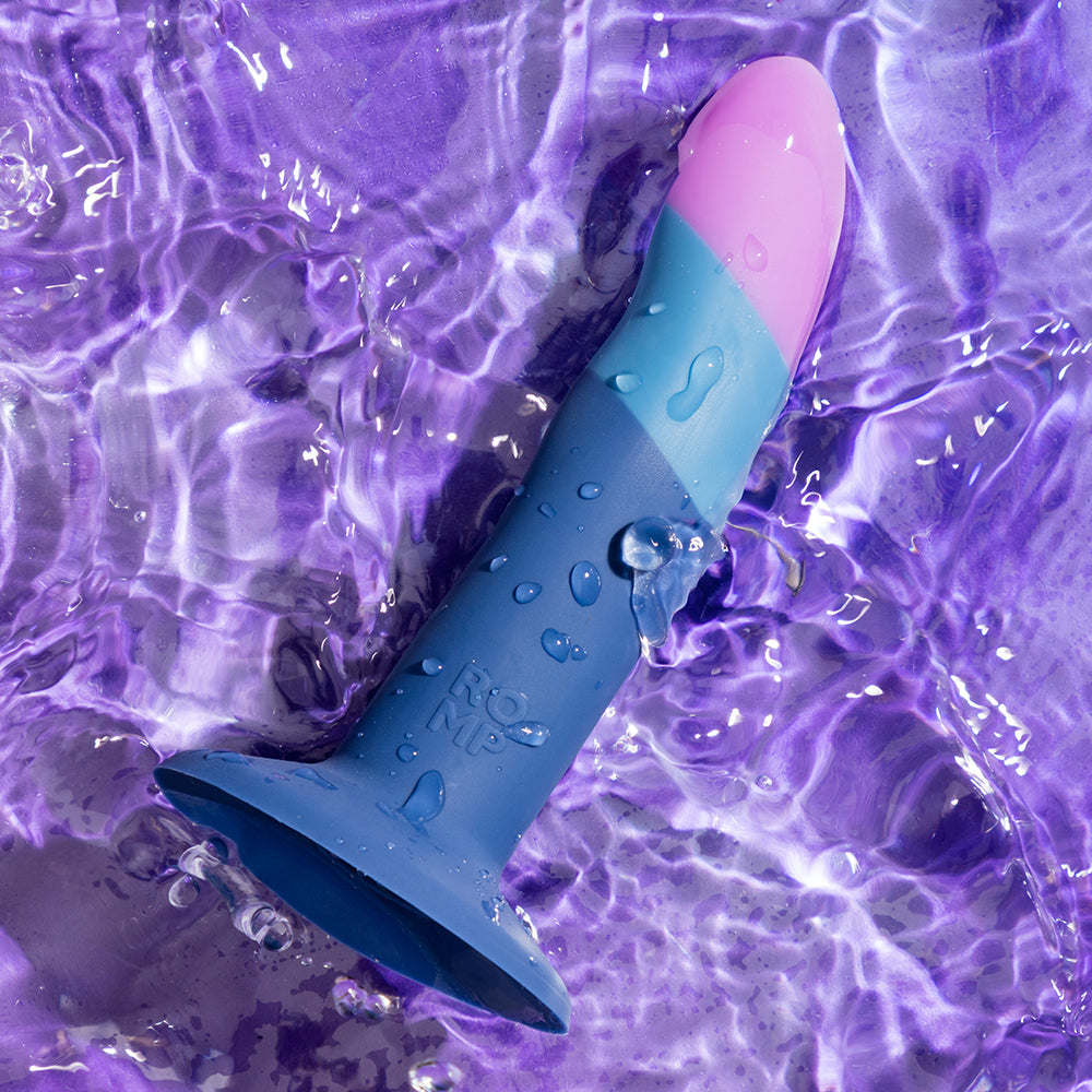 ROMP Piccolo 3 Color Dildo - Blue