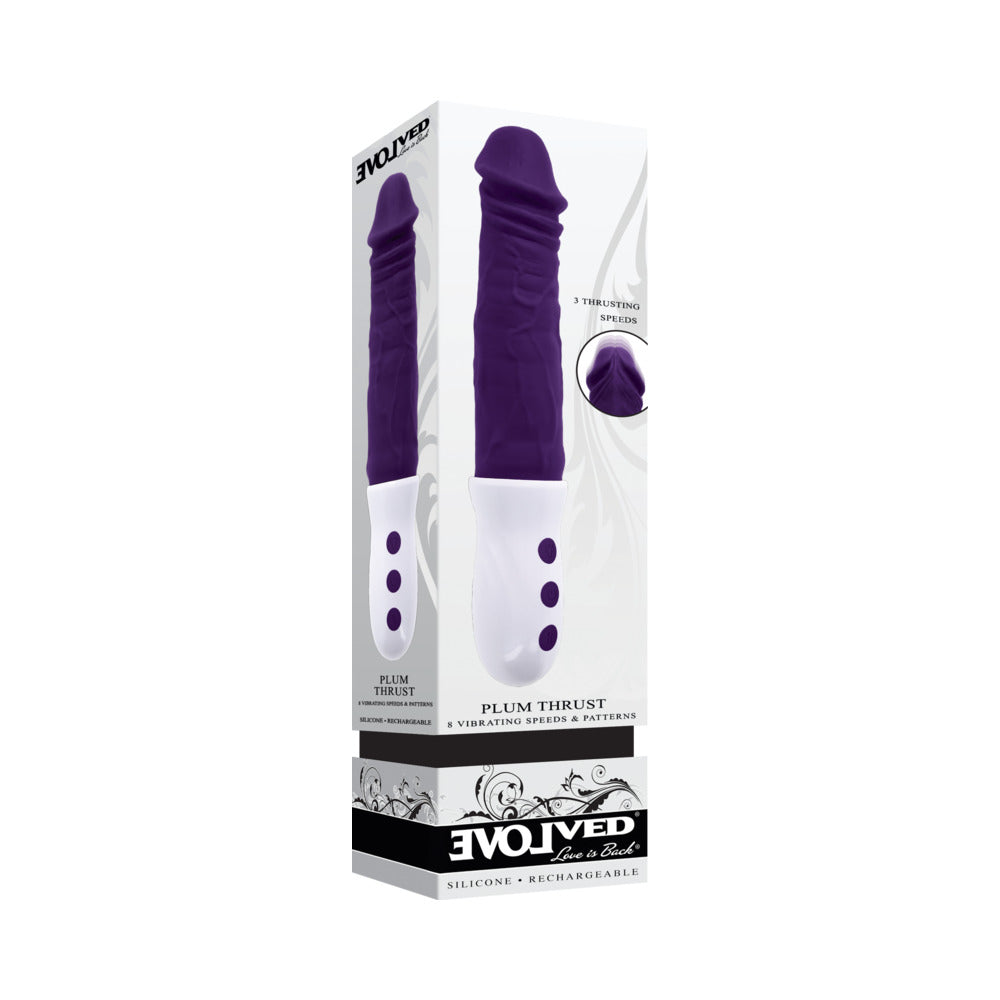 Evolved Plum Thrust Realistic Shaft Vibrator - Purple