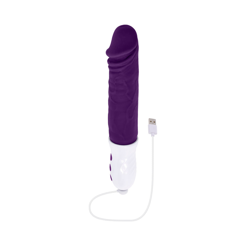 Evolved Plum Thrust Realistic Shaft Vibrator - Purple