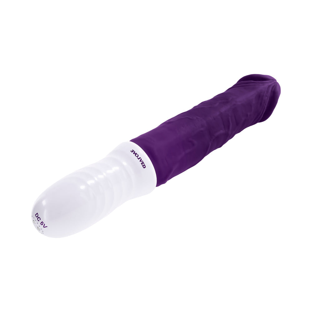 Evolved Plum Thrust Realistic Shaft Vibrator - Purple