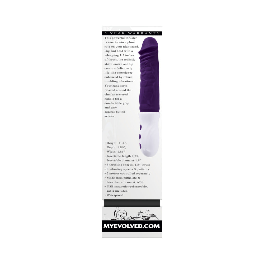 Evolved Plum Thrust Realistic Shaft Vibrator - Purple