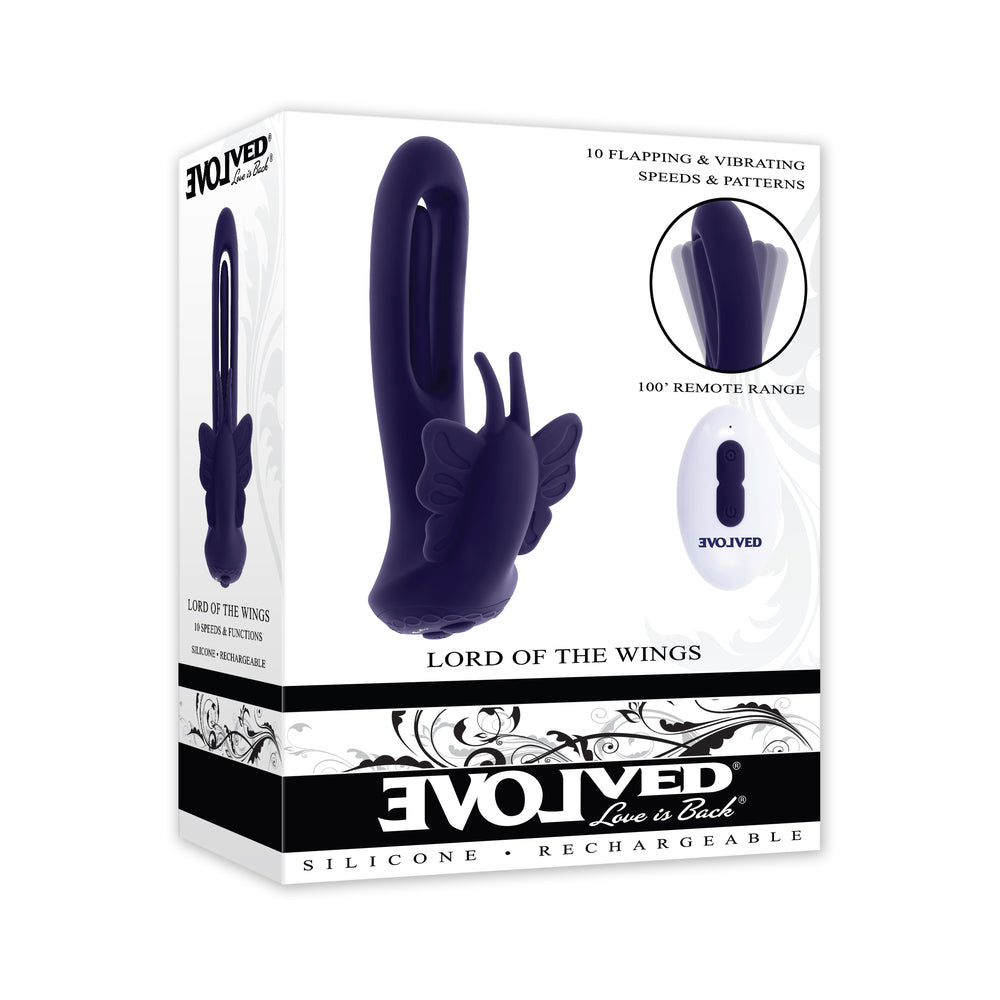 Evolved Lord of the Wings Flapping & Vibrating Stimulator - Purple