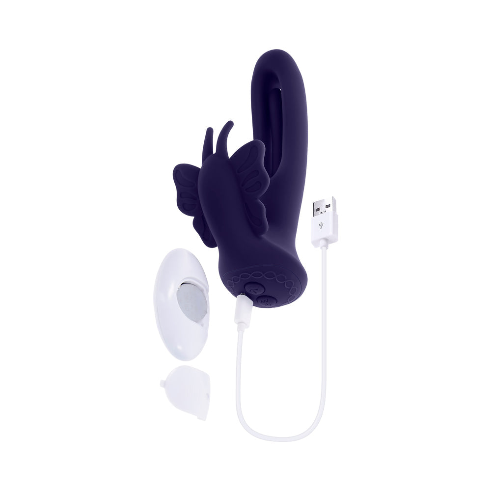 Evolved Lord of the Wings Flapping & Vibrating Stimulator - Purple