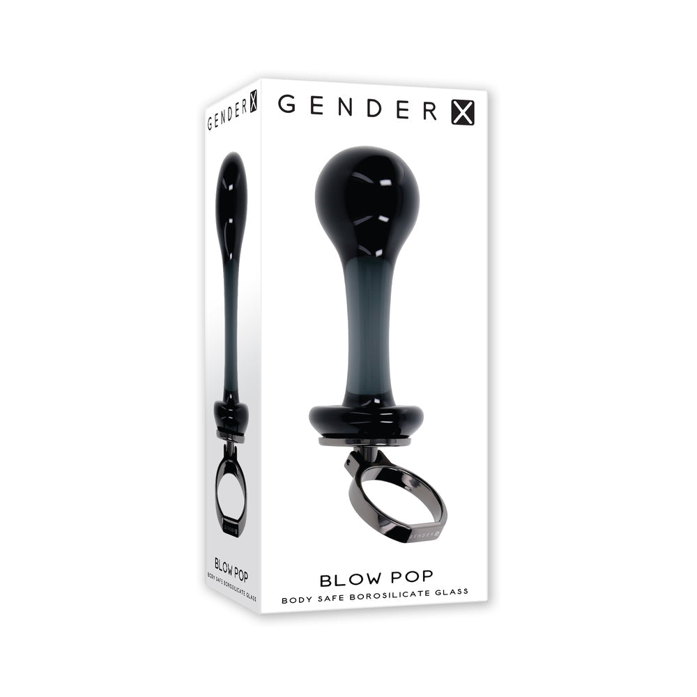 Gender X Blow Pop Glass Anal Plug - Black