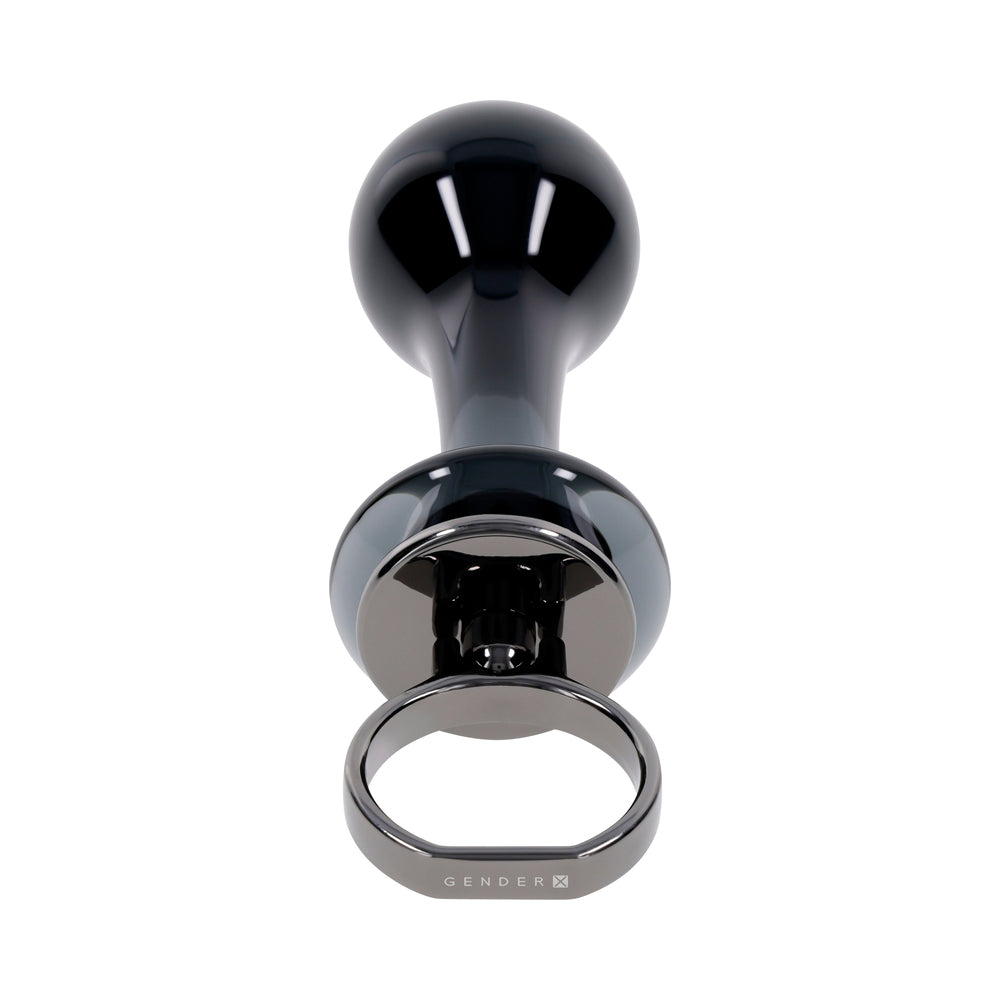 Gender X Blow Pop Glass Anal Plug - Black