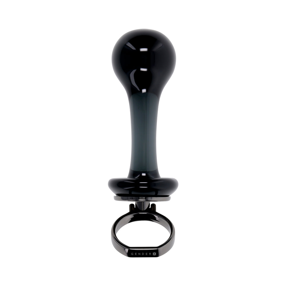 Gender X Blow Pop Glass Anal Plug - Black