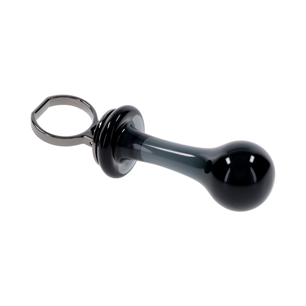 Gender X Blow Pop Glass Anal Plug - Black