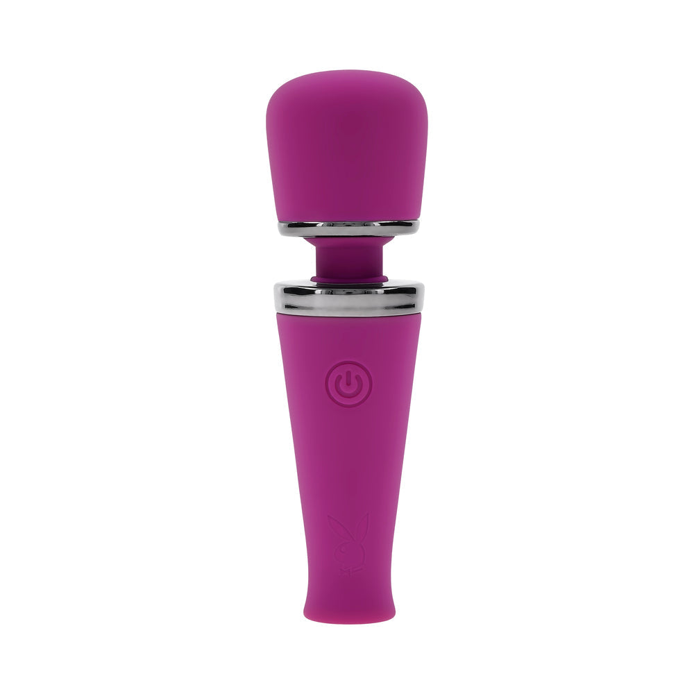 Playboy Pleasure Mic Drop Petite Wand Vibrator - Fuschia