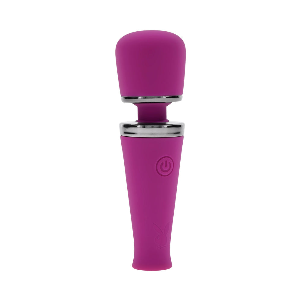 Playboy Pleasure Mic Drop Petite Wand Vibrator - Fuschia