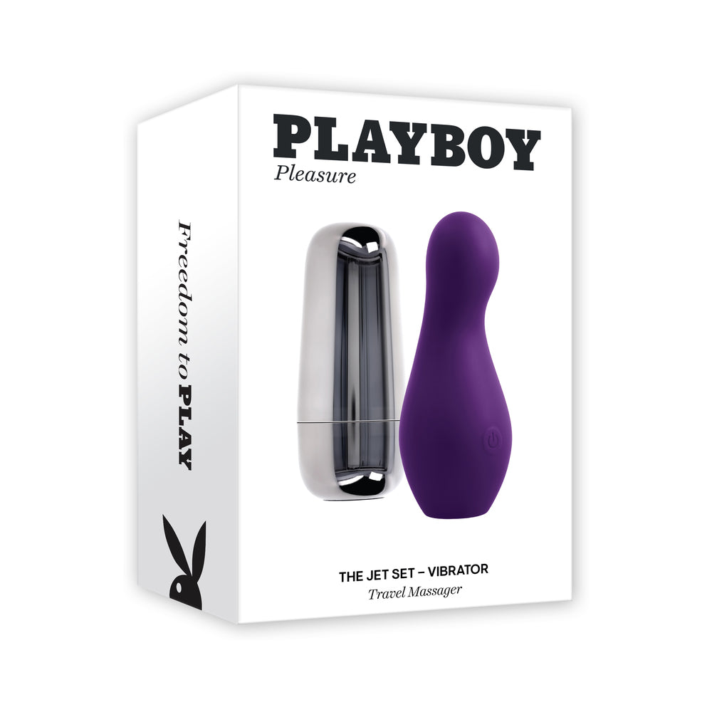 Playboy Pleasure The Jet Set Vibrator - Acai/Silver