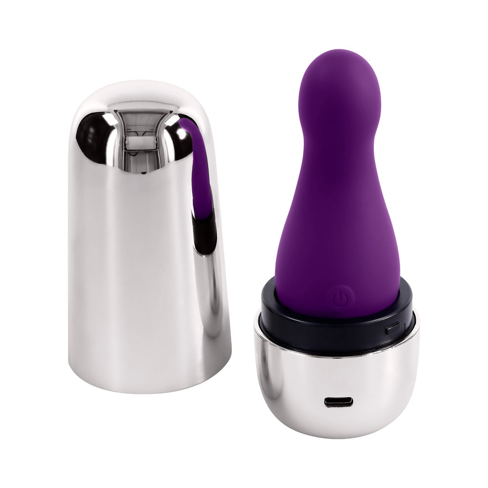 Playboy Pleasure The Jet Set Vibrator - Acai/Silver