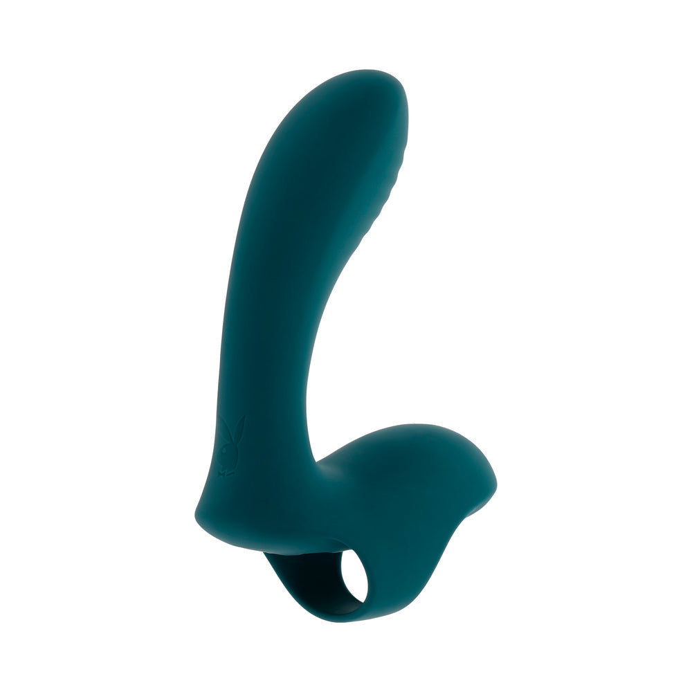 Playboy Pleasure Wrapped Around My Finger Multi Play Vibrator - Dark Teal