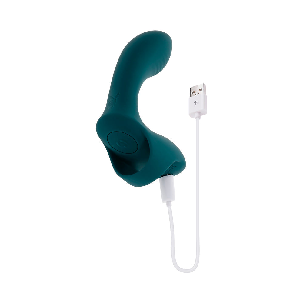 Playboy Pleasure Wrapped Around My Finger Multi Play Vibrator - Dark Teal