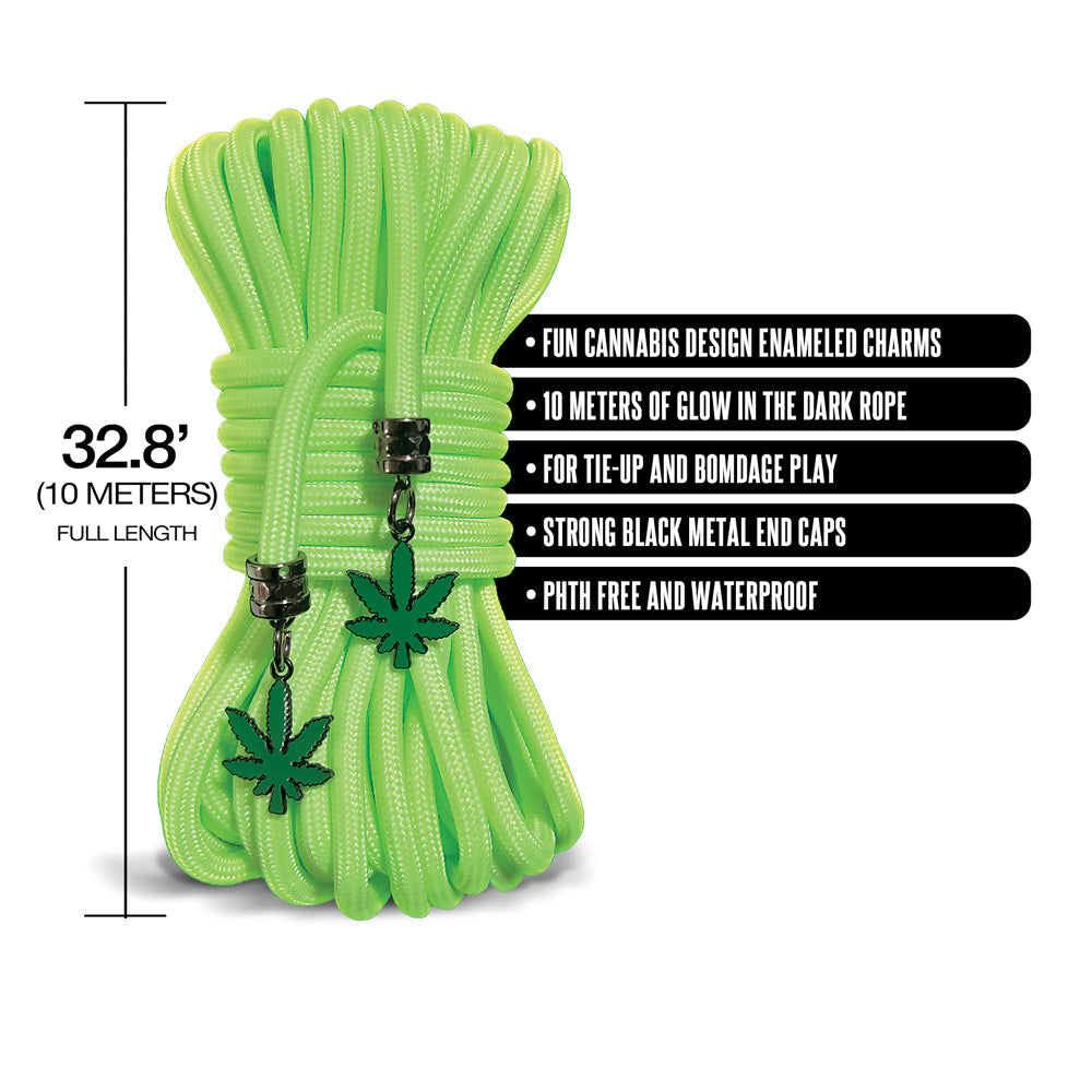 Stoner Vibes Glow in the Dark Rope - Green