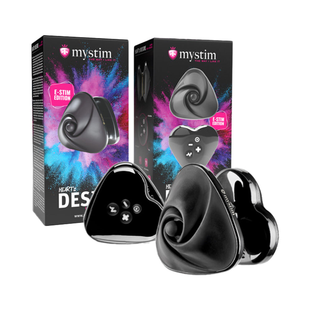 Mystim Heart's Desire Estim Layon Vibrator-Black