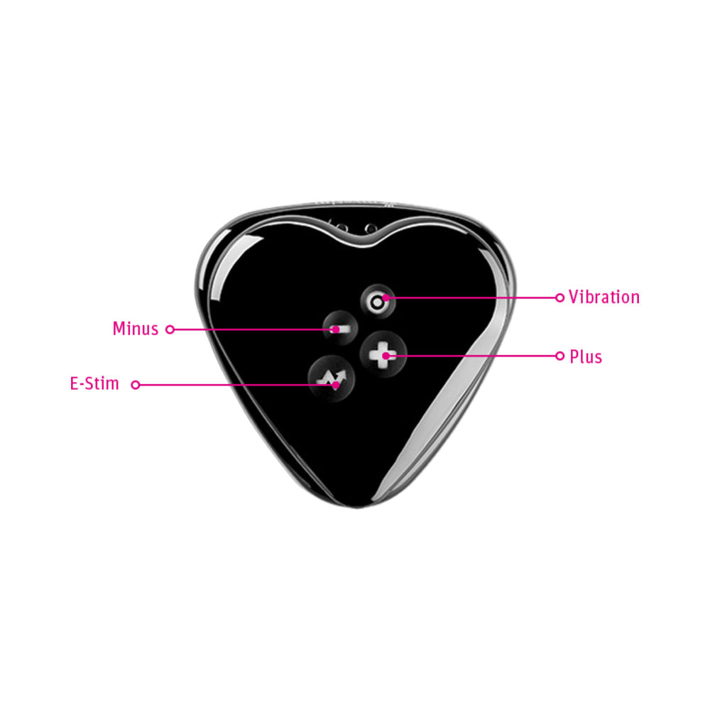 Mystim Heart's Desire Estim Layon Vibrator-Black