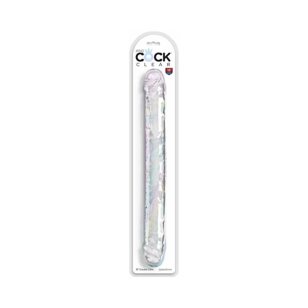 King Cock Clear Double Dildo 18"