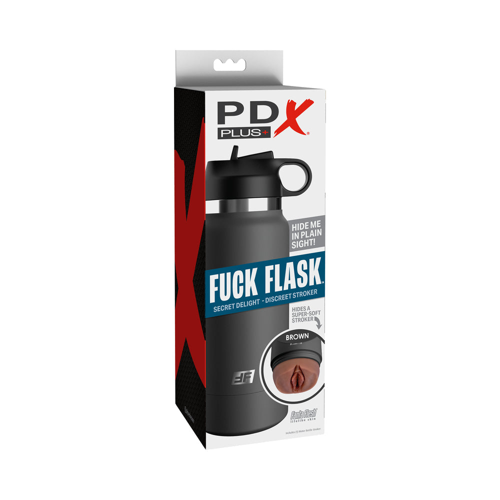 PDX Plus Fuck Flask Secret Delight-Brown