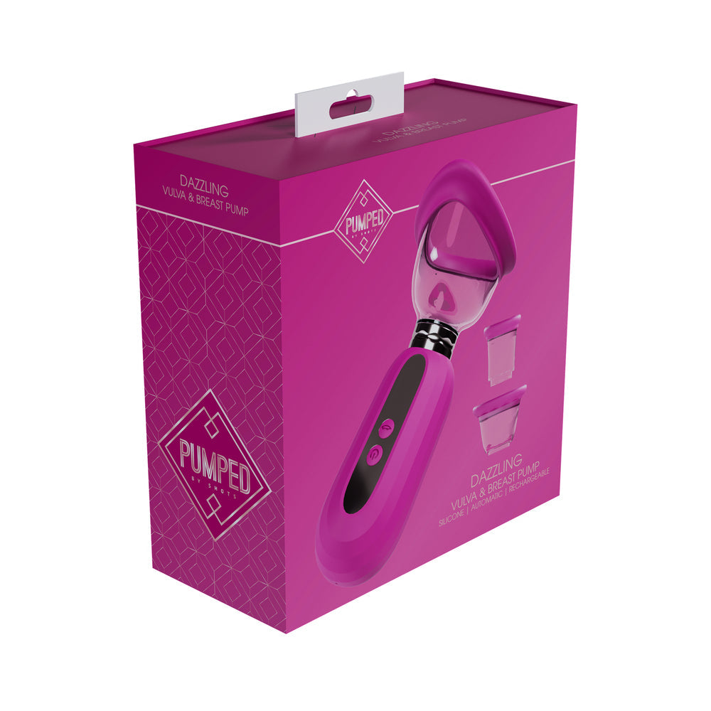 Shots Pumped Dazzling Clitoral, Nipple & Breast Pump - Pink