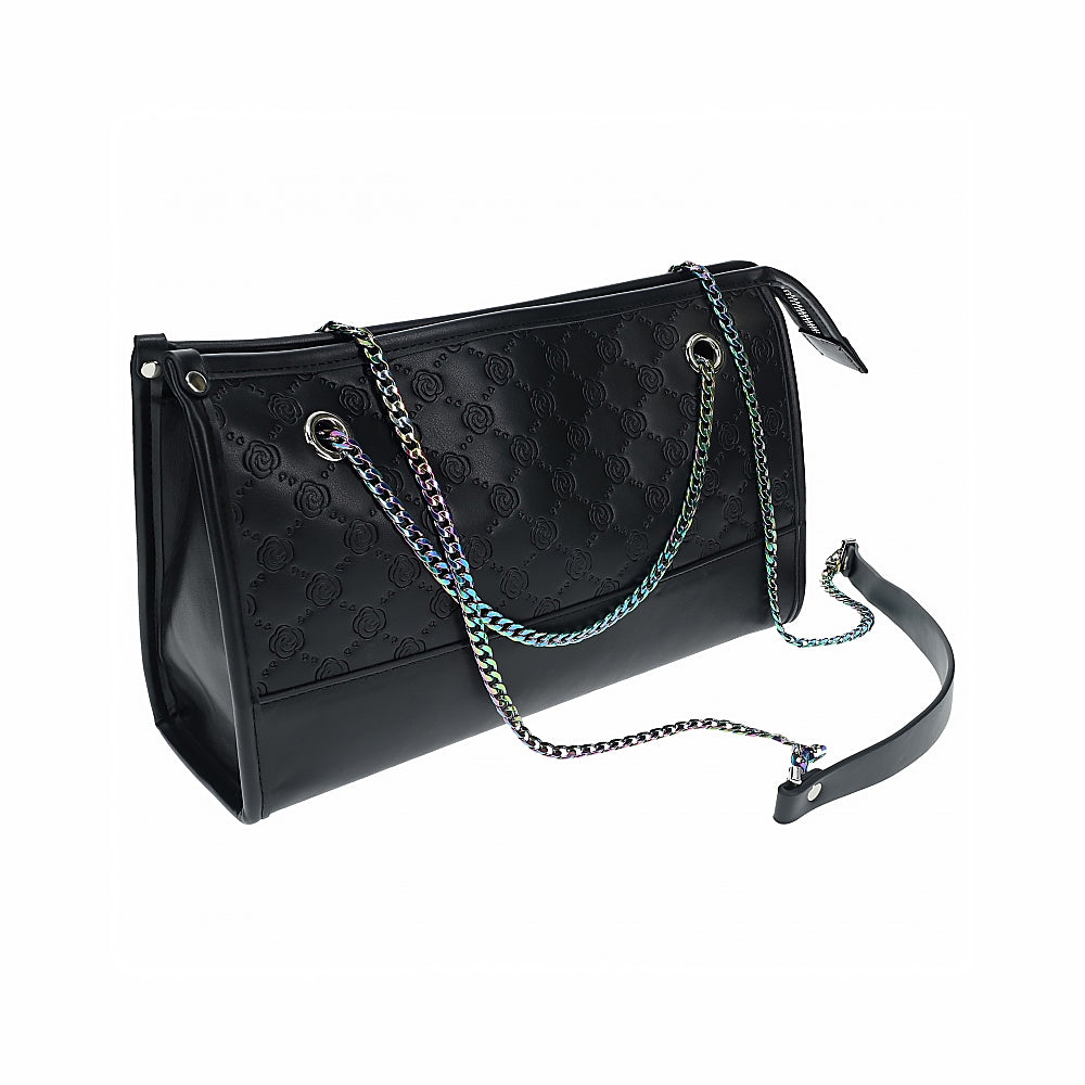 Shots Ouch! Venice Collection Bondage Kit w/Bag - Black/Iridescent