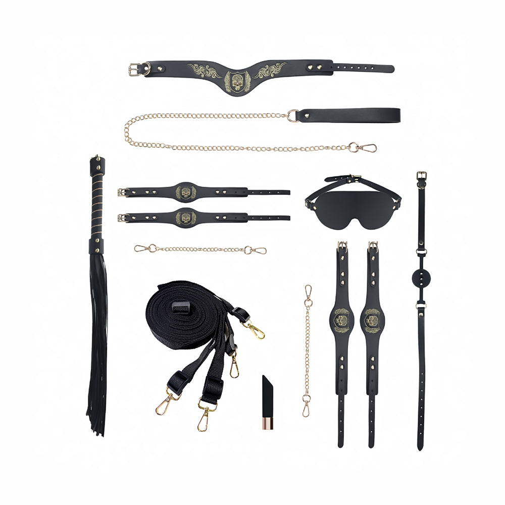 Shots Ouch! London Collection Bondage Kit w/Bag - Black