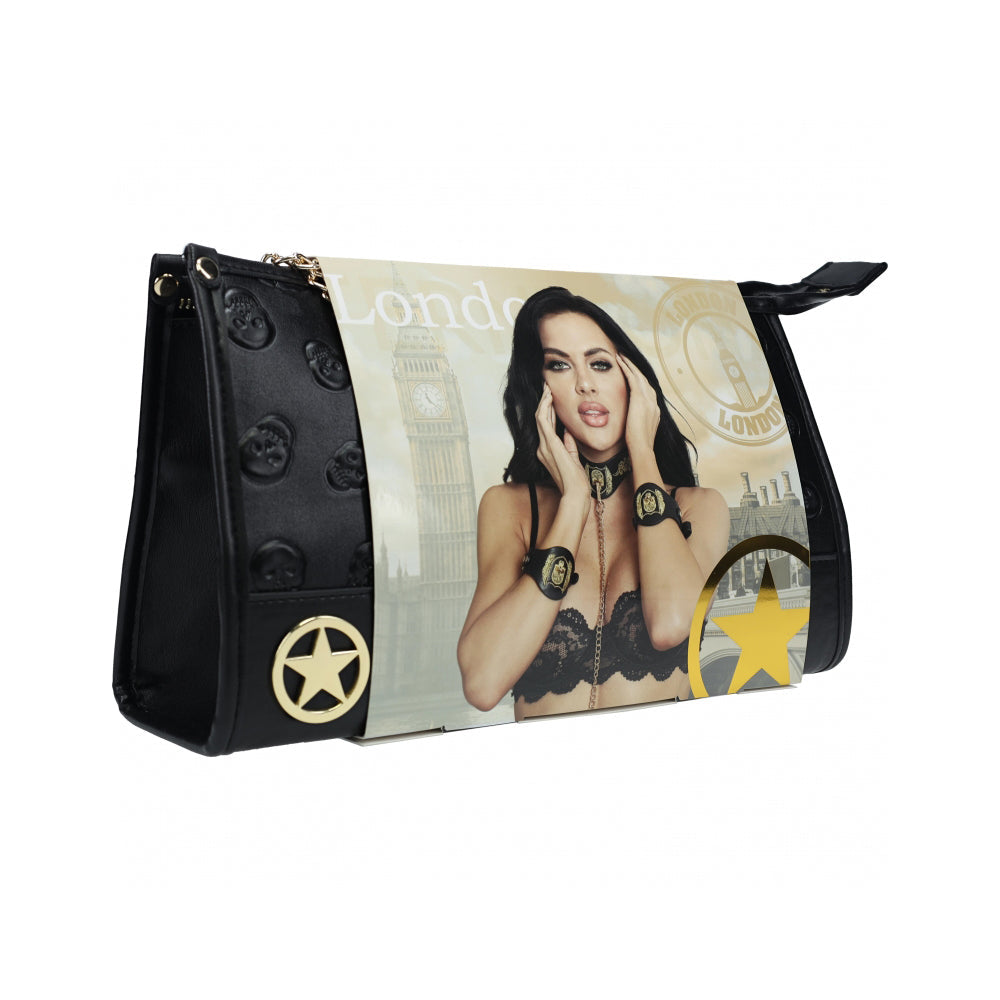 Shots Ouch! London Collection Bondage Kit w/Bag - Black