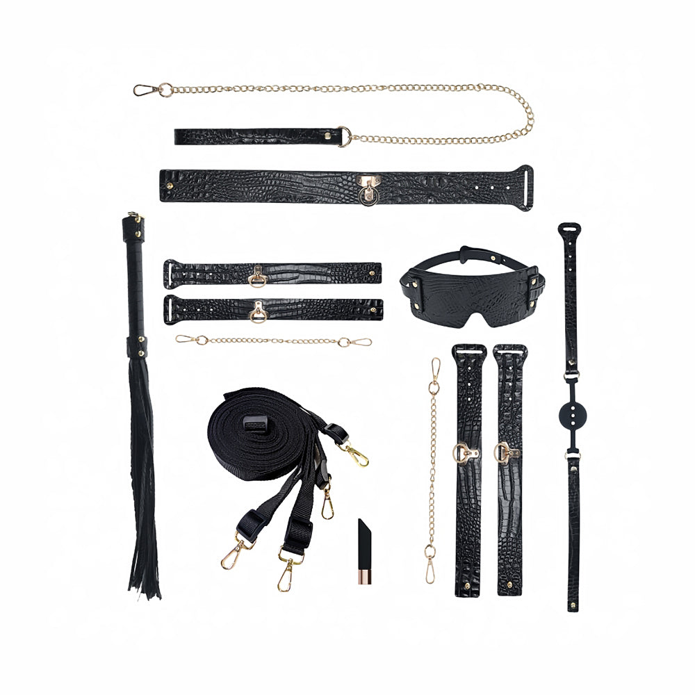 Shots Ouch! Rome Collection Bondage Kit w/Bag - Black
